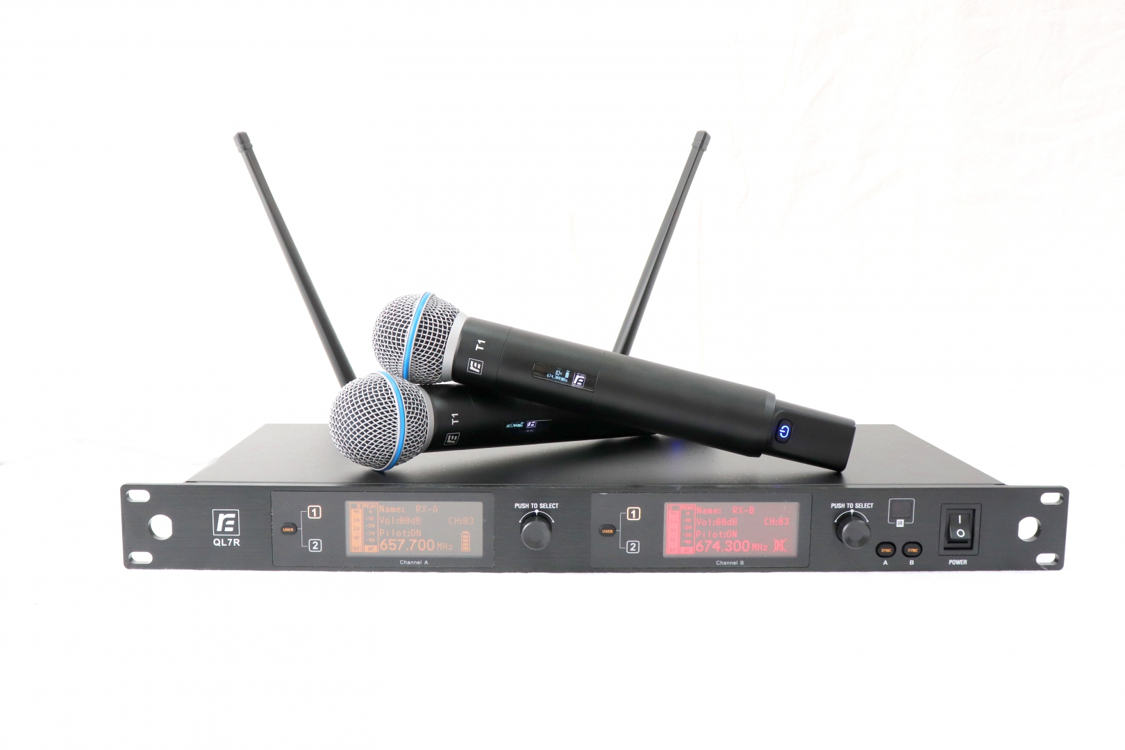 RFIntell QL7R/T1-A 651,800-683,400 МГц 2-канальная радиосистема с 2-мя ручными микрофонами в Тавде